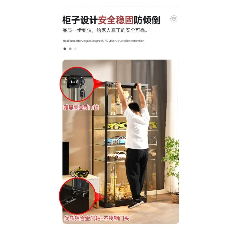 Display cabinet Household transparent dustproof building block Castle model cabinet Display cabinet