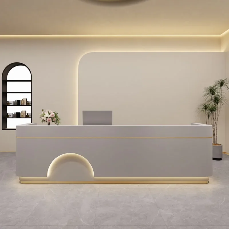 White Church Pulpit Reception Desk Lectern Restaurant Tables Pulpitos Standing Office Shop Counter Bar Register Bureau Furniture