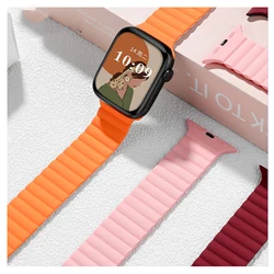 Pasek magnetyczny do zegarka Apple Watch Ultra 2 pasek 49 mm 44/45 mm 38/40/41 mm Silikonowa bransoletka iWatch serii 10-42/46 mm 9 8 7 SE 6 5 4 3