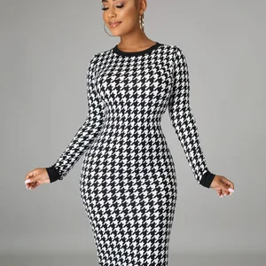 Mooyufon Frau Drucken Langer Mongi Midi Kleid Oco Bodycon Sexy Streetwear 2023 Herbst Winter Elegant Slim 6 Hauptverkäufe Frauen langes Winterkleid - №5