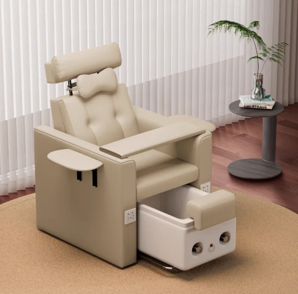 

!@Wholesale Electric Luxury Adjustable Seat & Backrest Pipeless Foot Spa Pedicure Chair with Extension Nail Sofa
