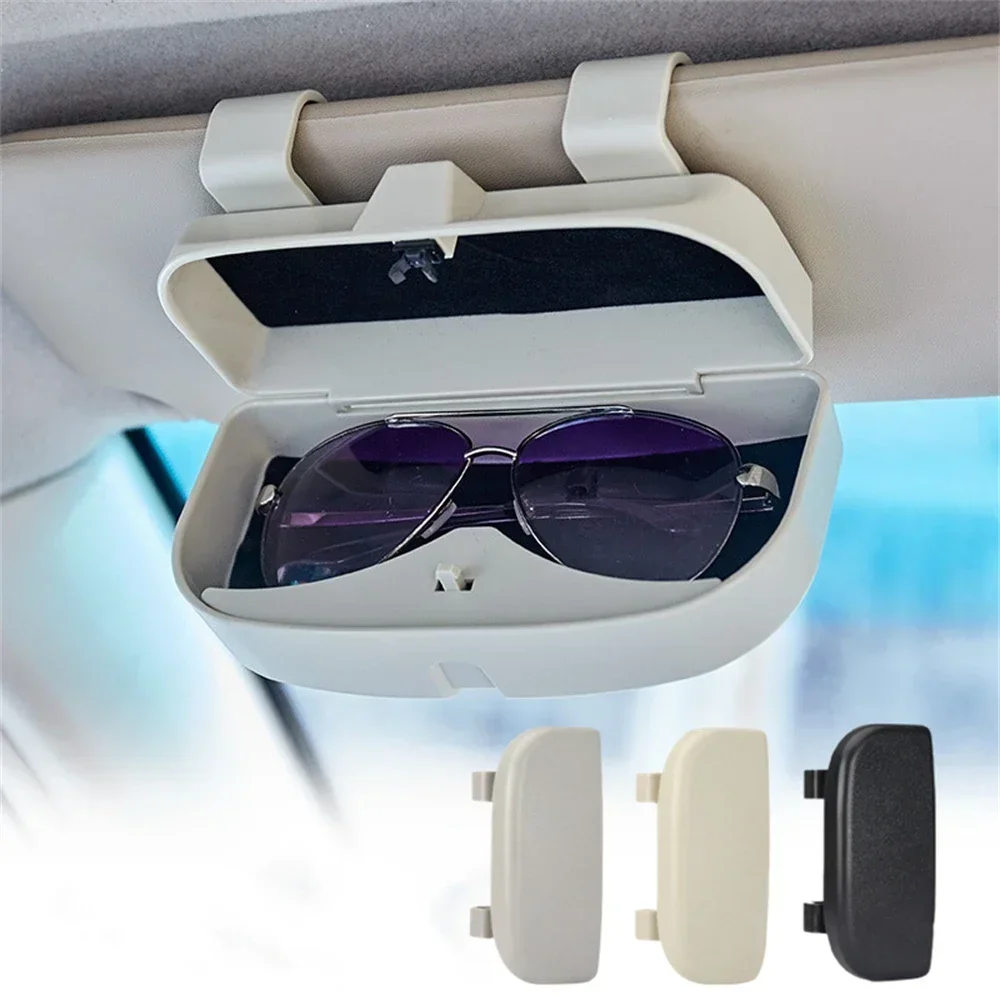 Tragbare Brillenbox für das Auto, Sonnenbrillenhalter im Auto, Brillenetui, Sonnenblendenhalter für Auto-Brillen