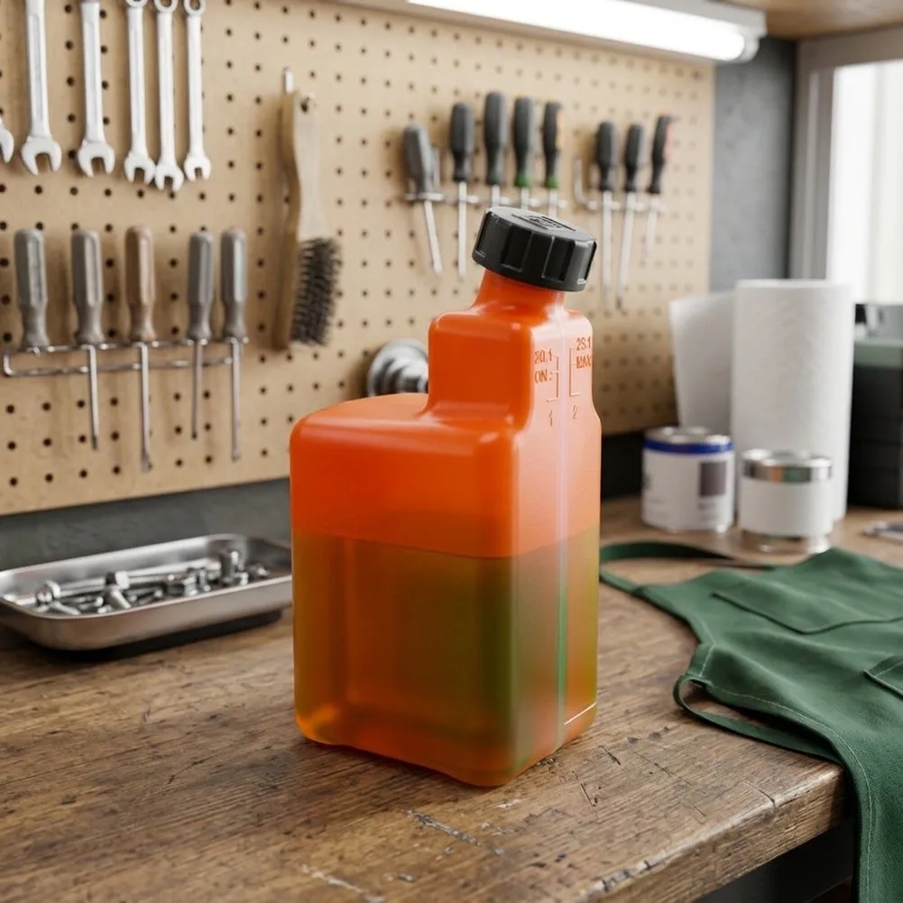Fuel Blend for Bottle Gas Oil Ratio Bottle Anti-spill Pouring Visible Ratio Indicators Double Spout Option For Chainsaw Fuel Mix