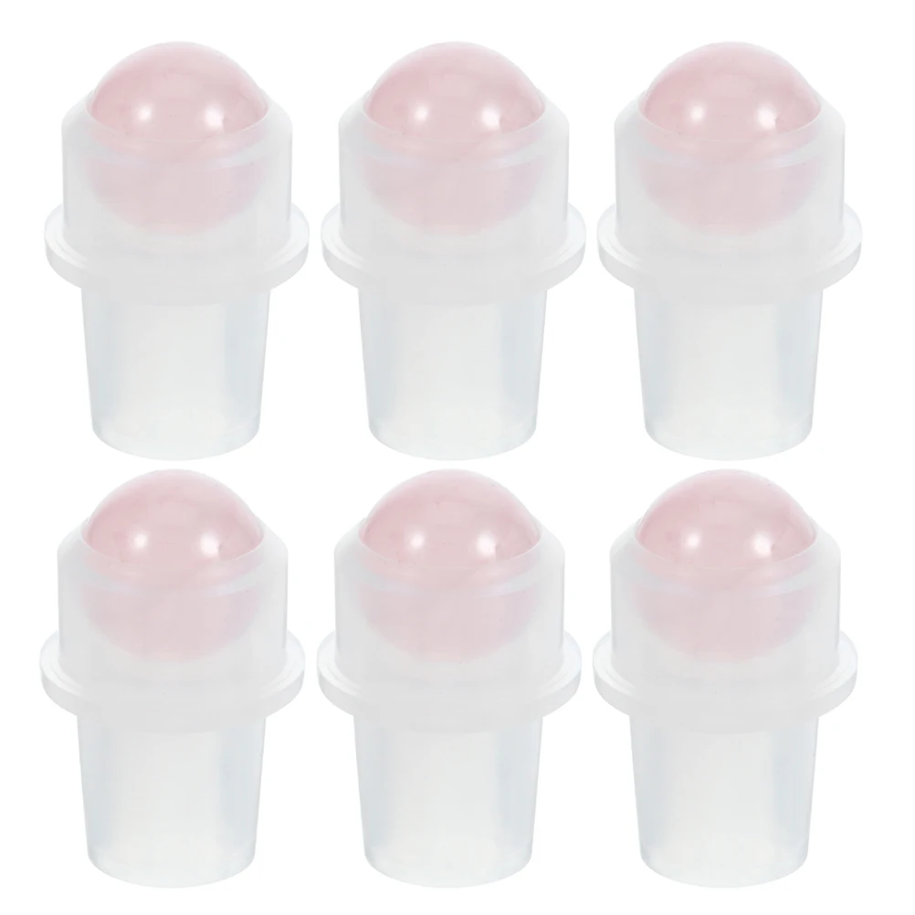 

6pcs Essential Oil Bottle Roller Balls Pink 10ml 16mm Travel Replacement Accessories Fit Most Bottles Skincare Tools