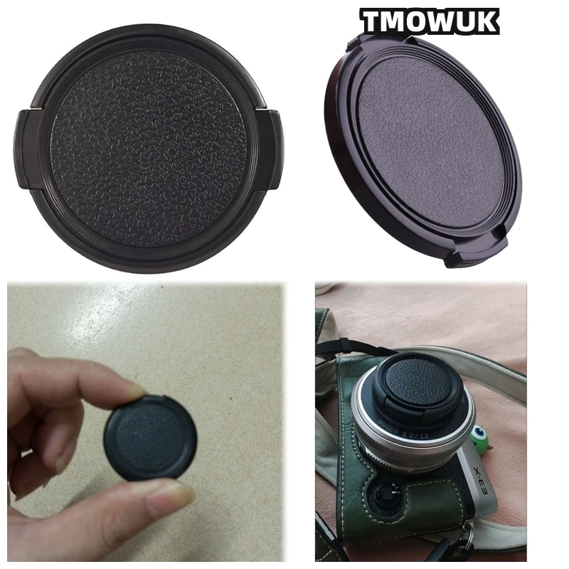 

For FUJIFILM X-H1 X-T60 X-Pro4 X-A20 X-T5 X-M5 X-E5 X-T200 X-T3 X-S10 Camera Lens Cap Protective Cover Center Pinch Snap-on 49mm