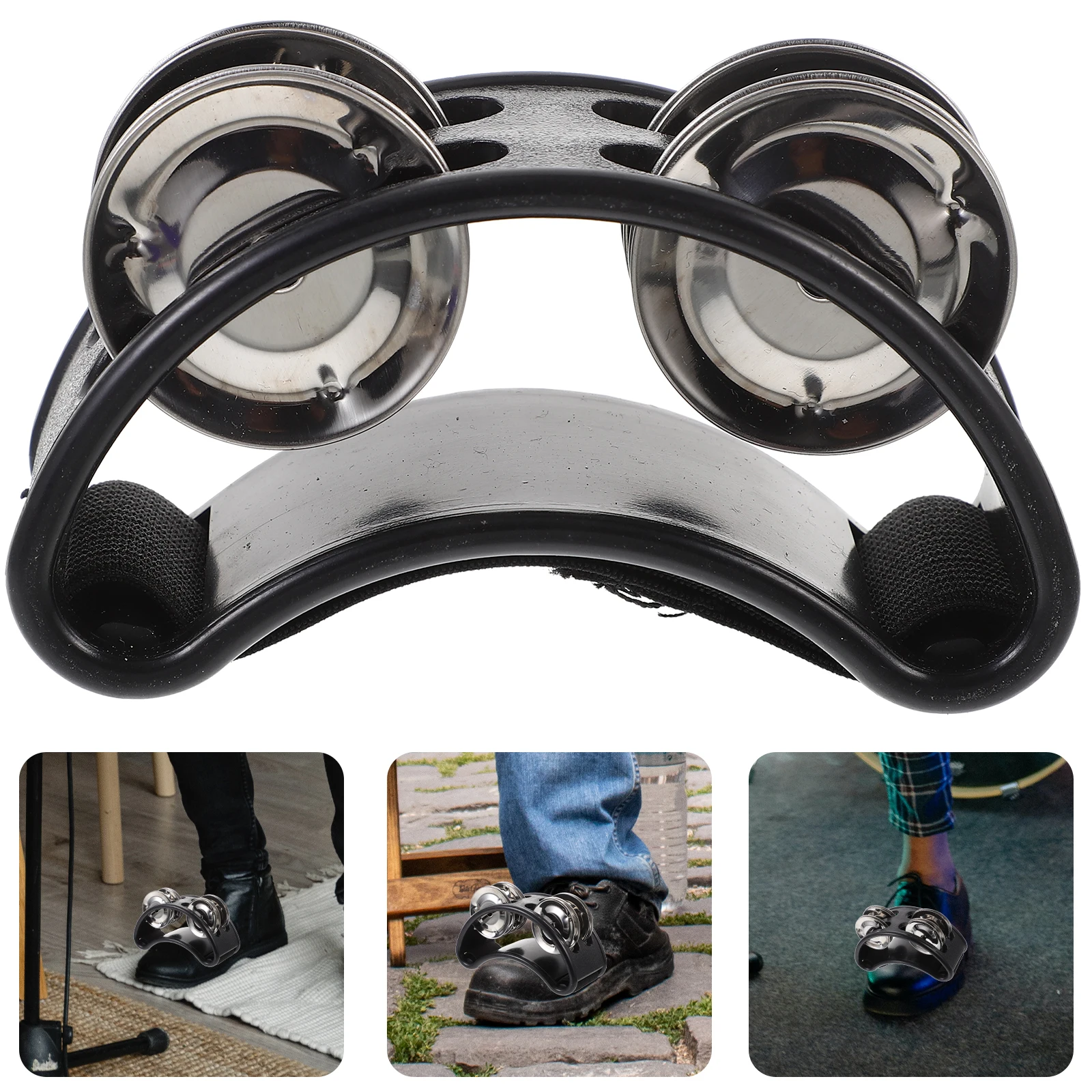 

Foot Bell Percussion Instrument Musical Christmas Jingle Bells Tambourine Child