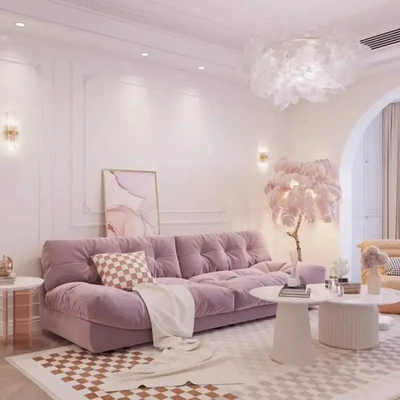 Reclining Purple Living Room Sofas Sectional High Curved Modern Sofa Living Room Floor Cute Banken Woonkamer Furniture For Home