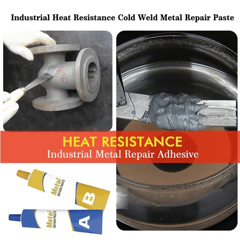 2 pz AB colla riparazione colla riparazione adesivo industriale acciaio metallo vetro ceramica saldatura parete riparazione perdita tappatura colla