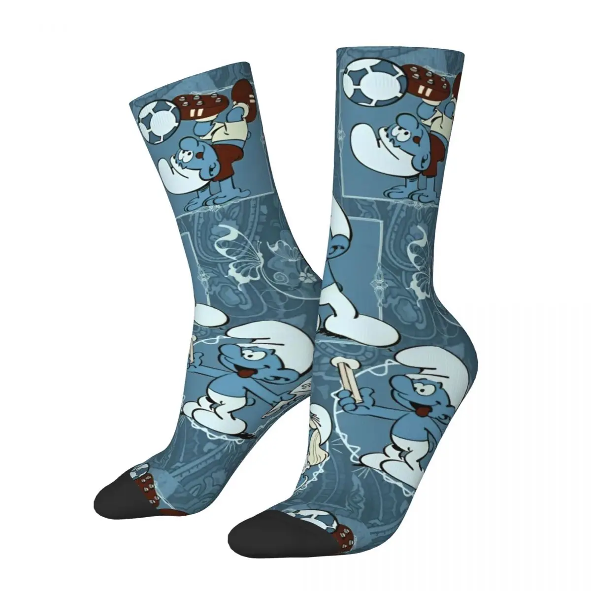 Female Male Kids S-Smurfs Socks Comfortable Casual Socks Hip Hop Merch Middle TubeStockings