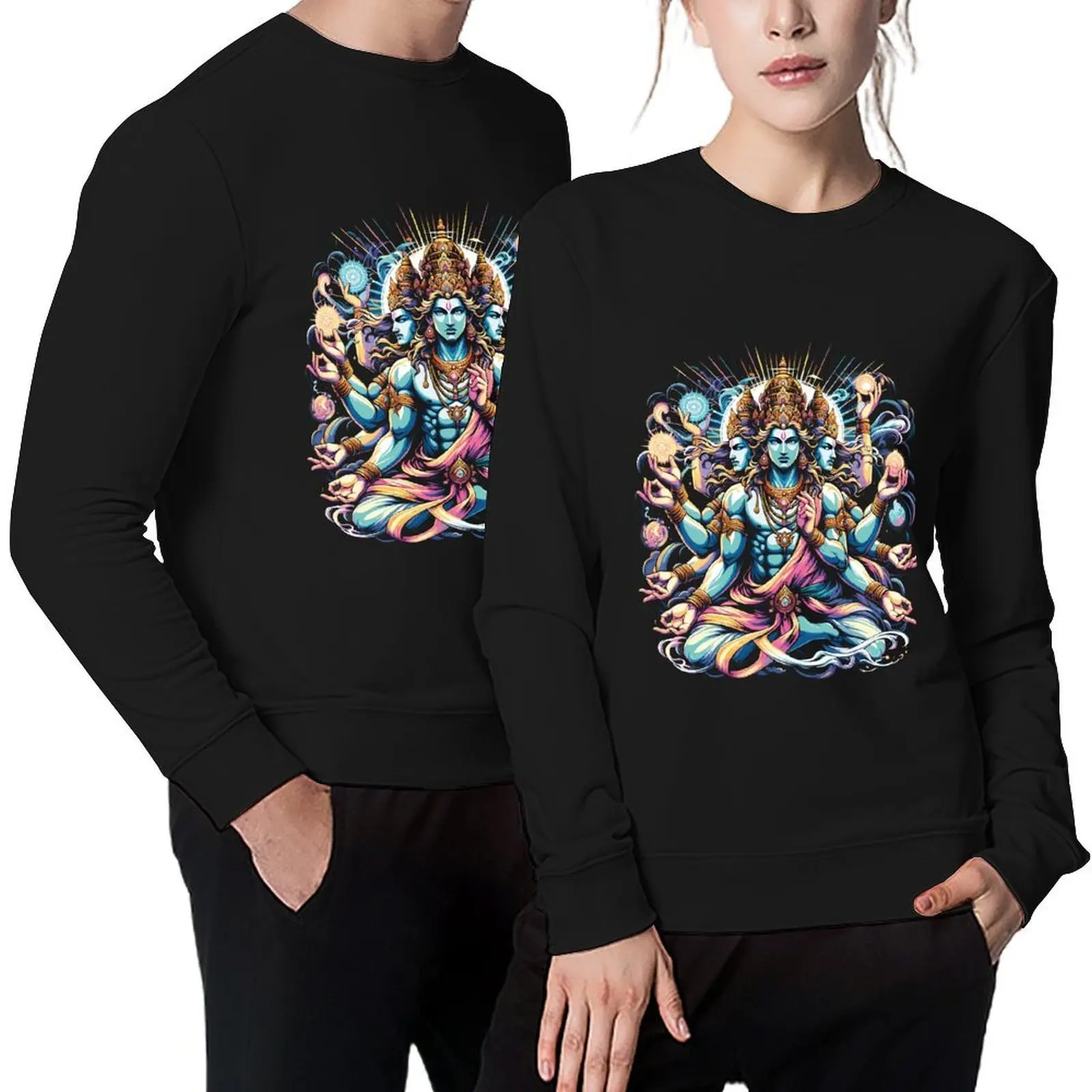 

TRIMURTI BRAHMA, VISHNU, MAHESWARA Pullover mens designer clothes autumn clothes korean clothes autumn aesthetic sweatshirts