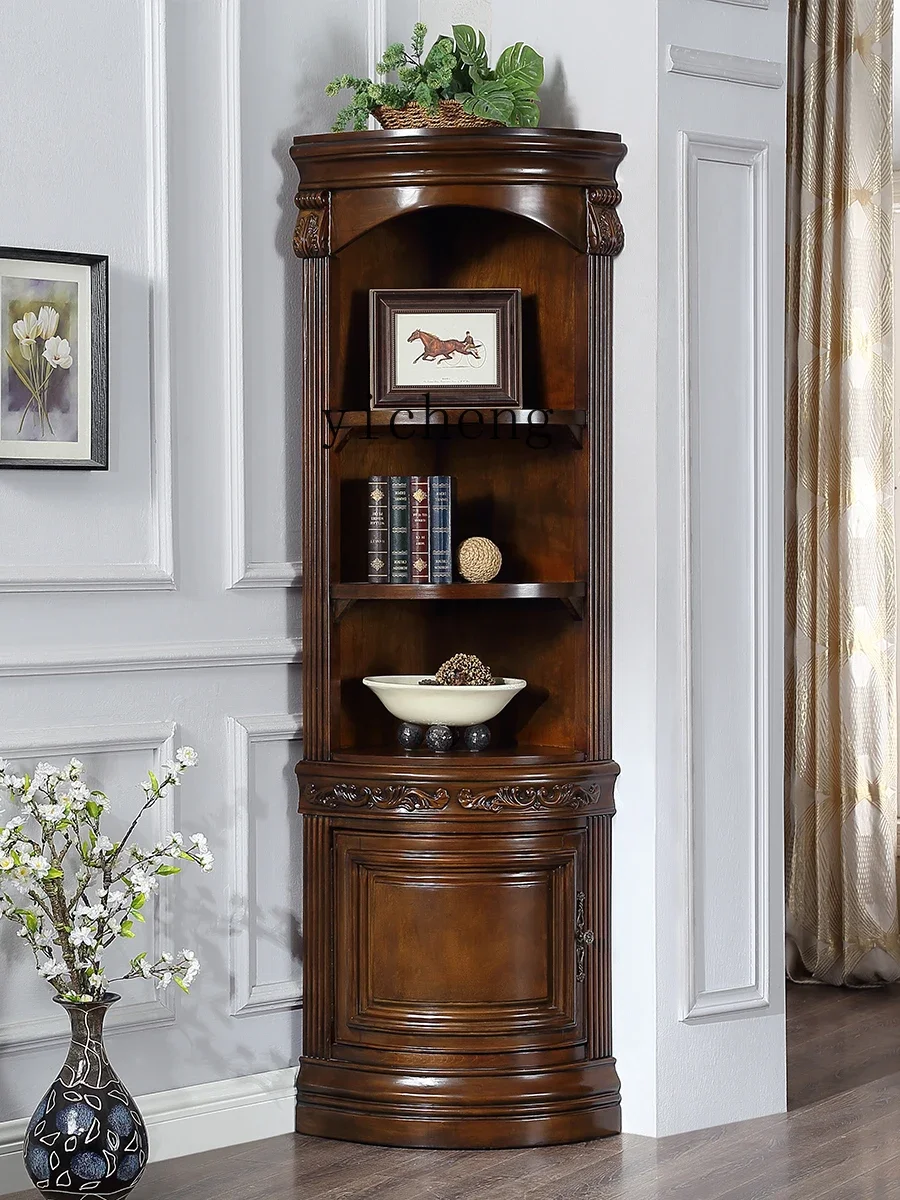 XL American Corner Cabinet Corner Cabinet Living Room Solid Wood Triangle European Corner Cabinet