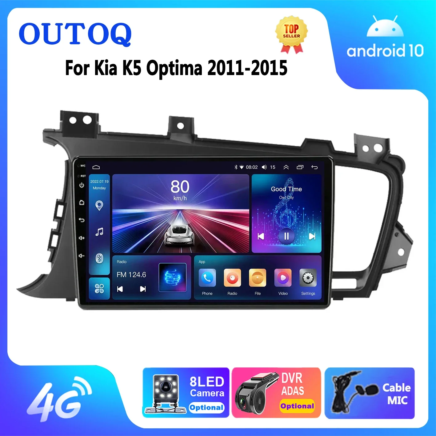 

Android Car Radio Carplay for Kia K5 Stereo Radio Multimedia Video Player Navigation GPS Carplay No 2in DVD