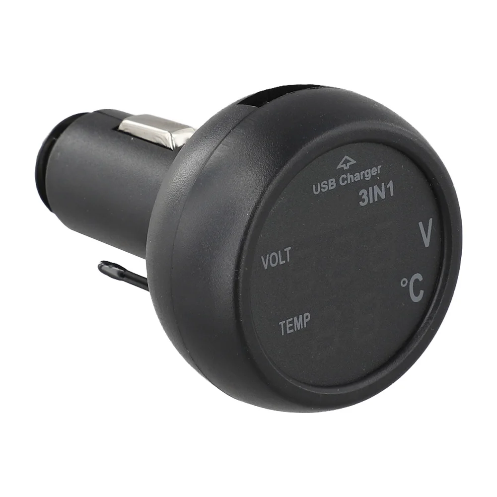 

Multifunctional Car LCD Digital Voltmeter and Thermometer for 12V/24V Vehicles Real Time Car Voltage and Temperature Monitor