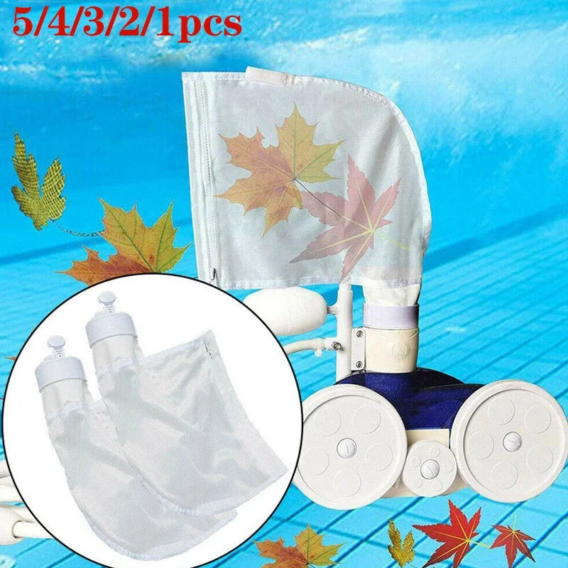 1-5PCS For Polaris 280 480 Pool Cleaning Filter Parts Zipper Filter Bag Swimming Pool Cleaner Pouch Replacement Filtration Bags