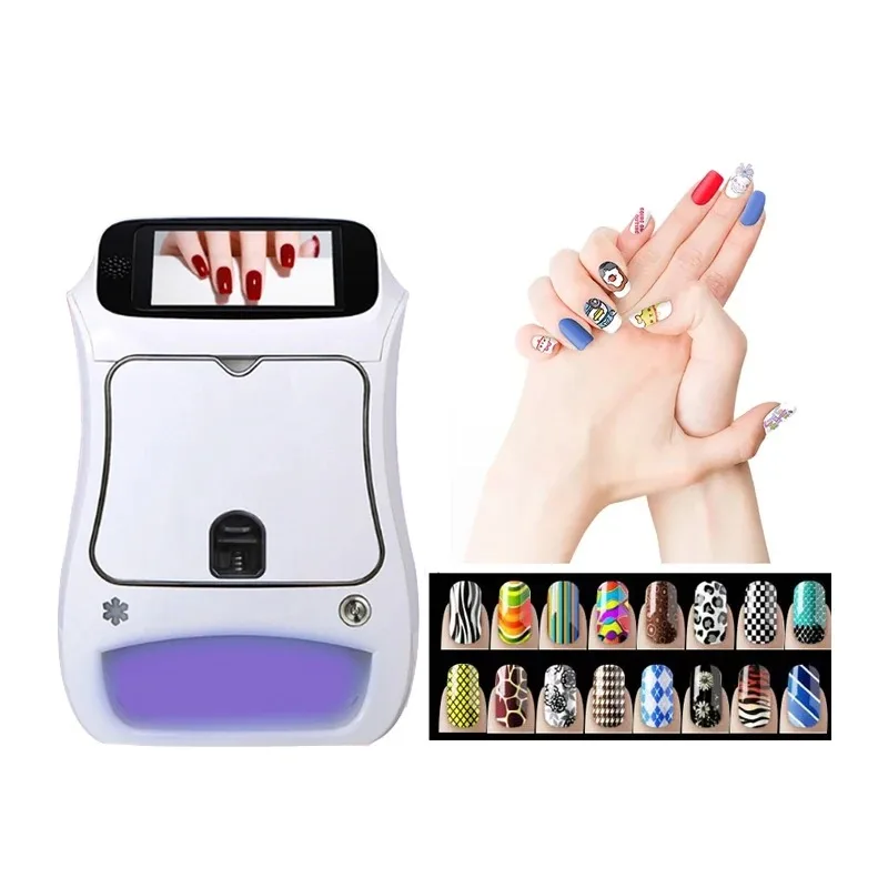 

DIY Creative Intelligent AI 3D Nail Printer Automatic Painting Nails Design Printing Machine Equipment Mobile Nails Art Print