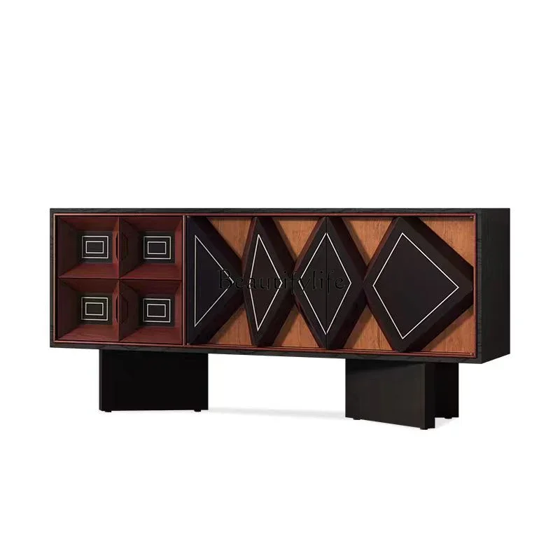 

*Chinese Ancient Style Household Entrance Cabinet Living Room Storage Solid Wood Creative Curio Cabinet