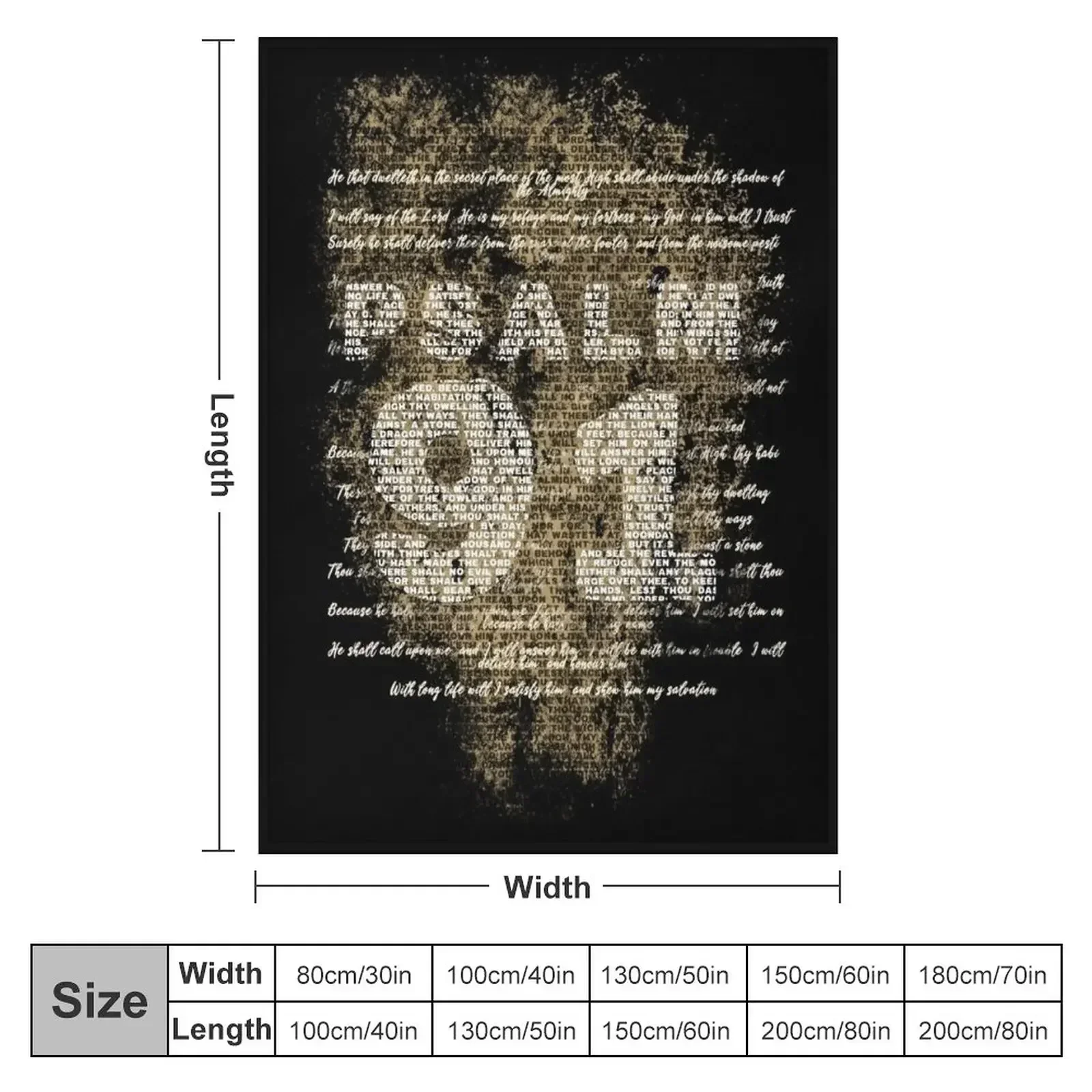 Psalm 91 Throw Blanket Luxury Brand Heavy wednesday Sofa Blankets