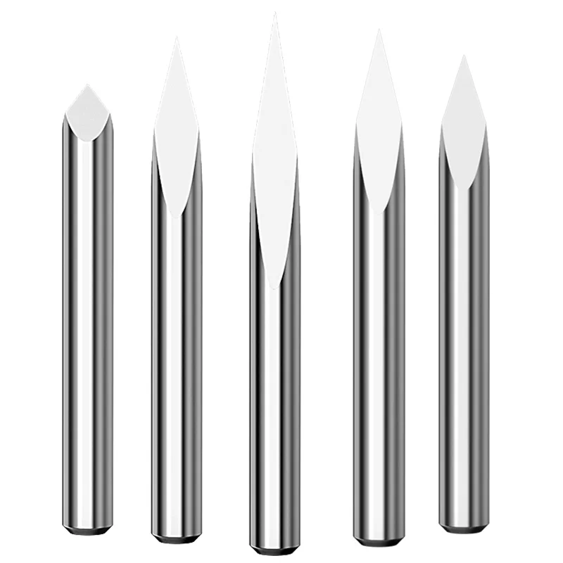 LIDIAO 3.175mm Shank Engraving Router Bit Carving Acrylic PVC MDF Jade Metal Material Tungsten Steel CNC Milling Cutter