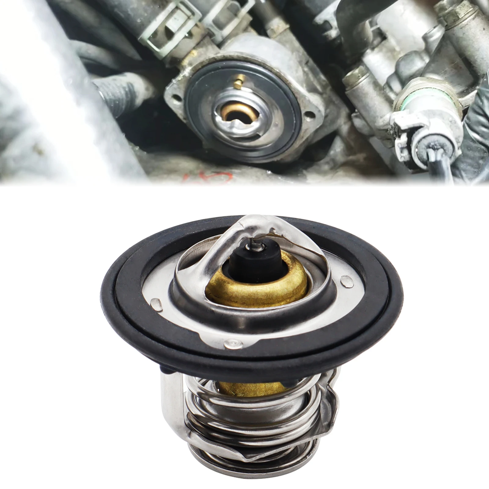 Stainless Engine Thermostat 78° For Honda Accord Civic Integra Prelude CRV CRX HRV 19301-PAA-306 Repair Coolant Leak Replacement