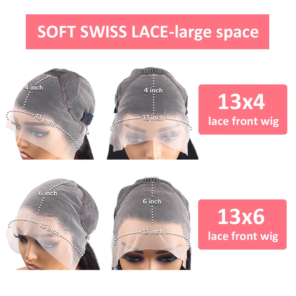 Straight Pink Human Hair Wig 13X6 13X4 Hd Transparent Lace Frontal Wig 30 36 Inch Brazilian Lace Front Colored Pre Plucked Wigs