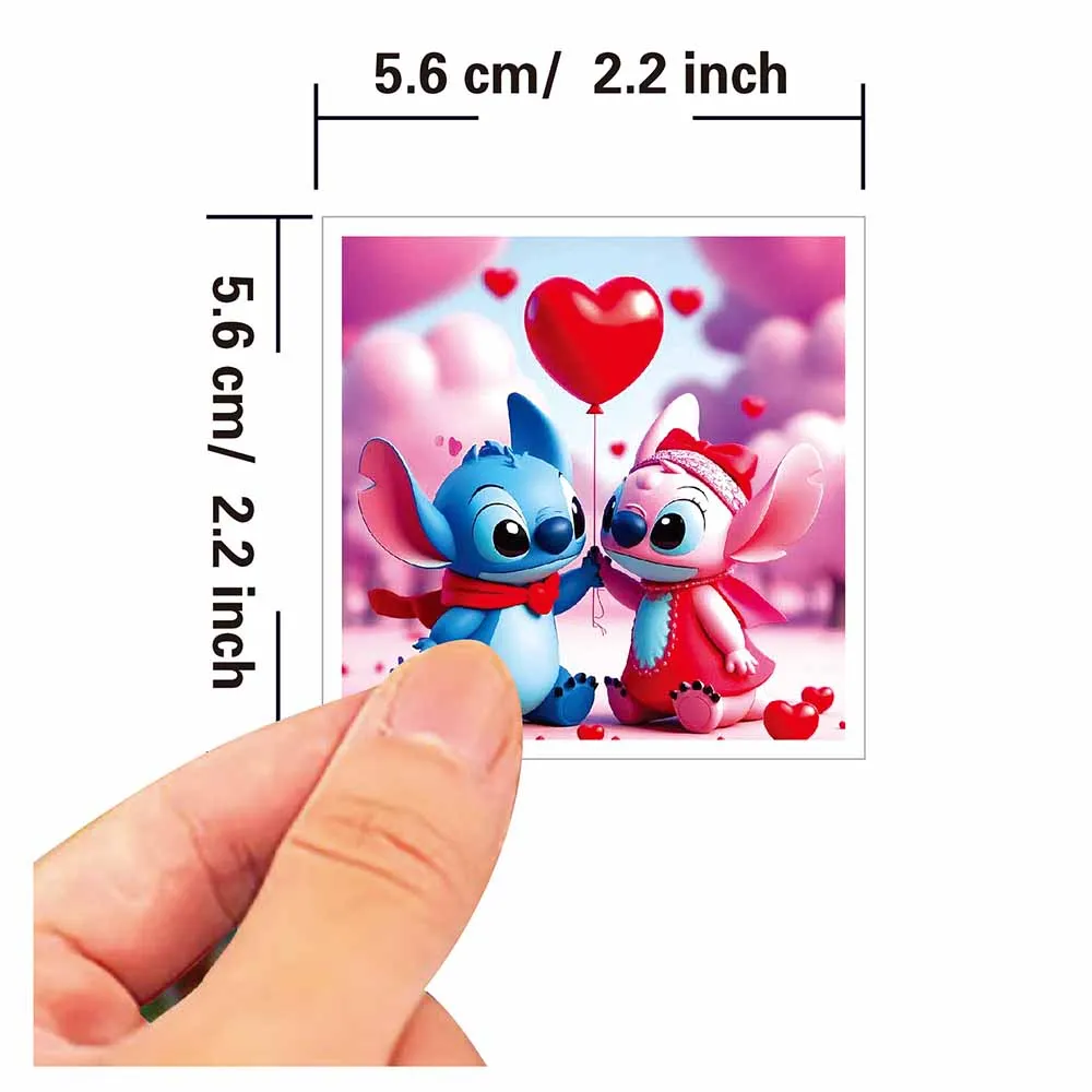 

10/30/50PCS Disney Cute Stitch and Angel Stickers Kawaii Love Funny Graffiti Decals Valentine’s Day Gift DIY Luggage Kids Toy