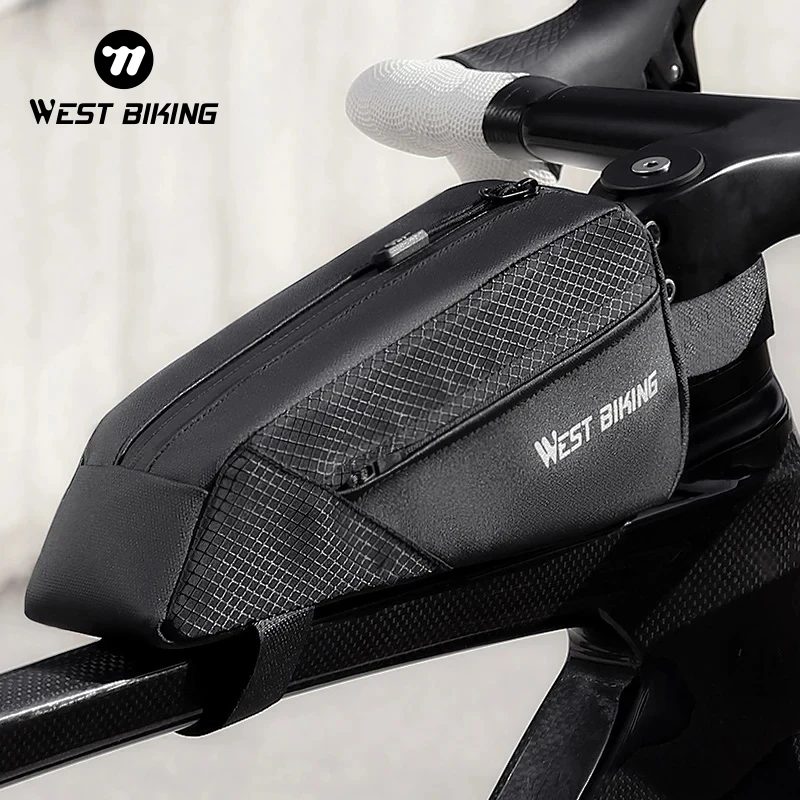 

WEST BIKE Portable Bicycle Bag Bike Top Tube Triangle Bag Ultralight Raibproof MTB Road Bike Front Tube Bag Bicycle Accessories