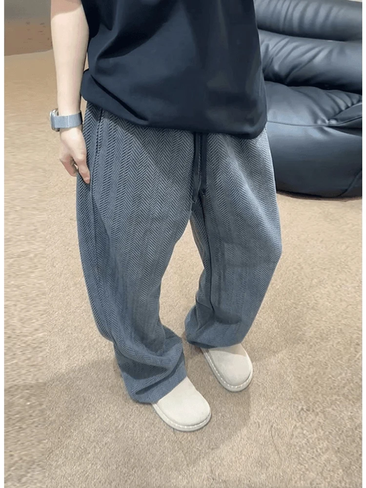 

Cleanfit ey Американские повседневные брюки Свободные широкие брюки прямого кроя для мужчин Осенние тяжелые удобные спортивные штаны Du