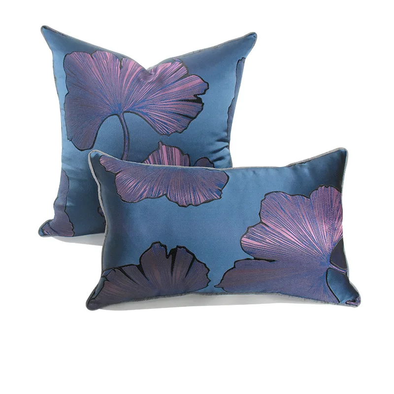 

Luxury Leaf Yarn-dyed Cushion Cover Modern High Precision Sofa Pillow Case for Living Room Decor 50x50cm 40x60cm Home Decorative