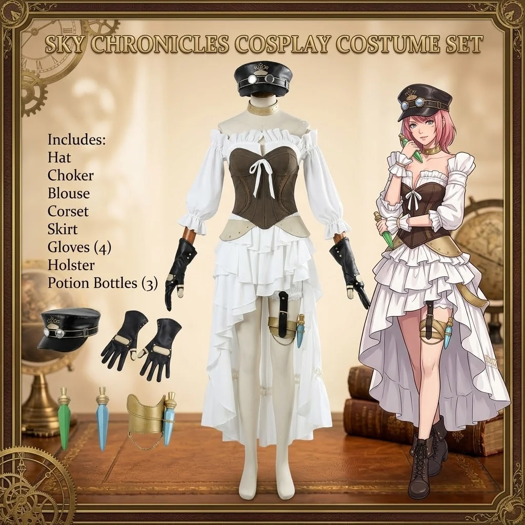 Conjunto de disfraz de Neo-Ishgardian Healing Dress, uniforme elegante para mujer, disfraz de fiesta de Halloween