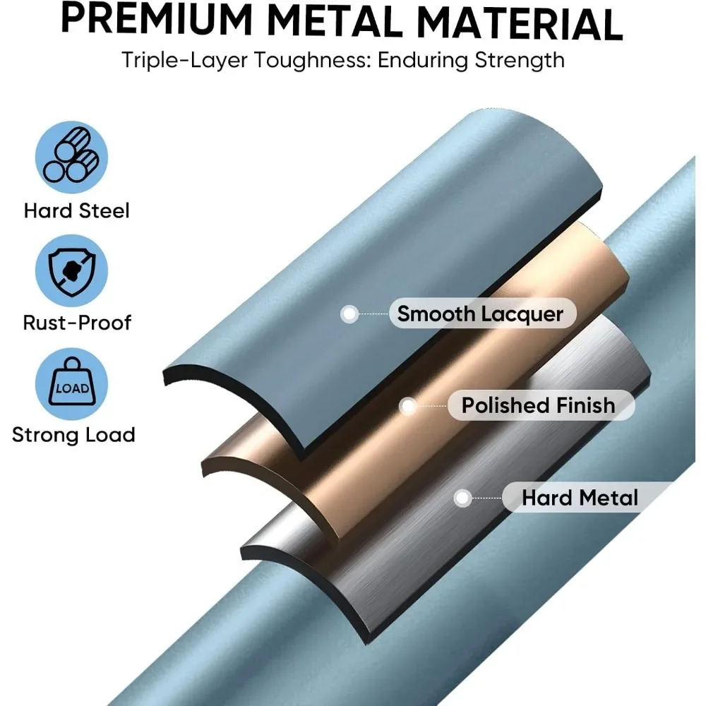 3 Step Ladder, Heavy Duty Foldable Step Stool, Portable Steel Folding Stool for Household Garage Storage (Blue)