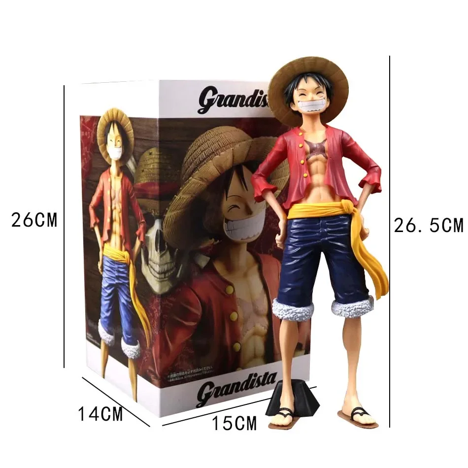 26cm One Piece Anime-Figur Selbstbewusster Lächelnder Luffy Veränderbare Actionfigur Puppe PVC-Modell Spielzeug Sammlerstück Geschenke