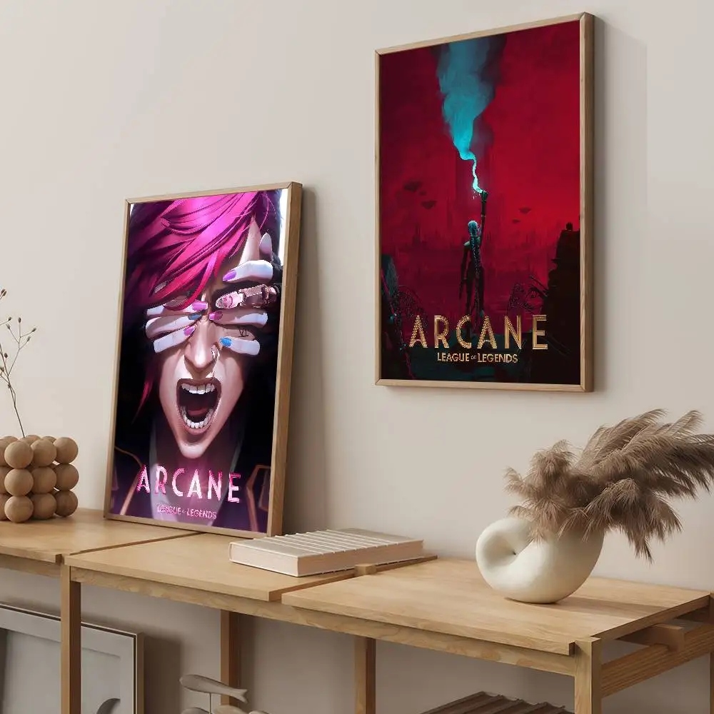 لعبة L-league of L-legends Jinx ملصق مناسب لغرفة المعيشة المنزلية وغرفة النوم والمكتب والبار ملصق تزيين الحائط #4