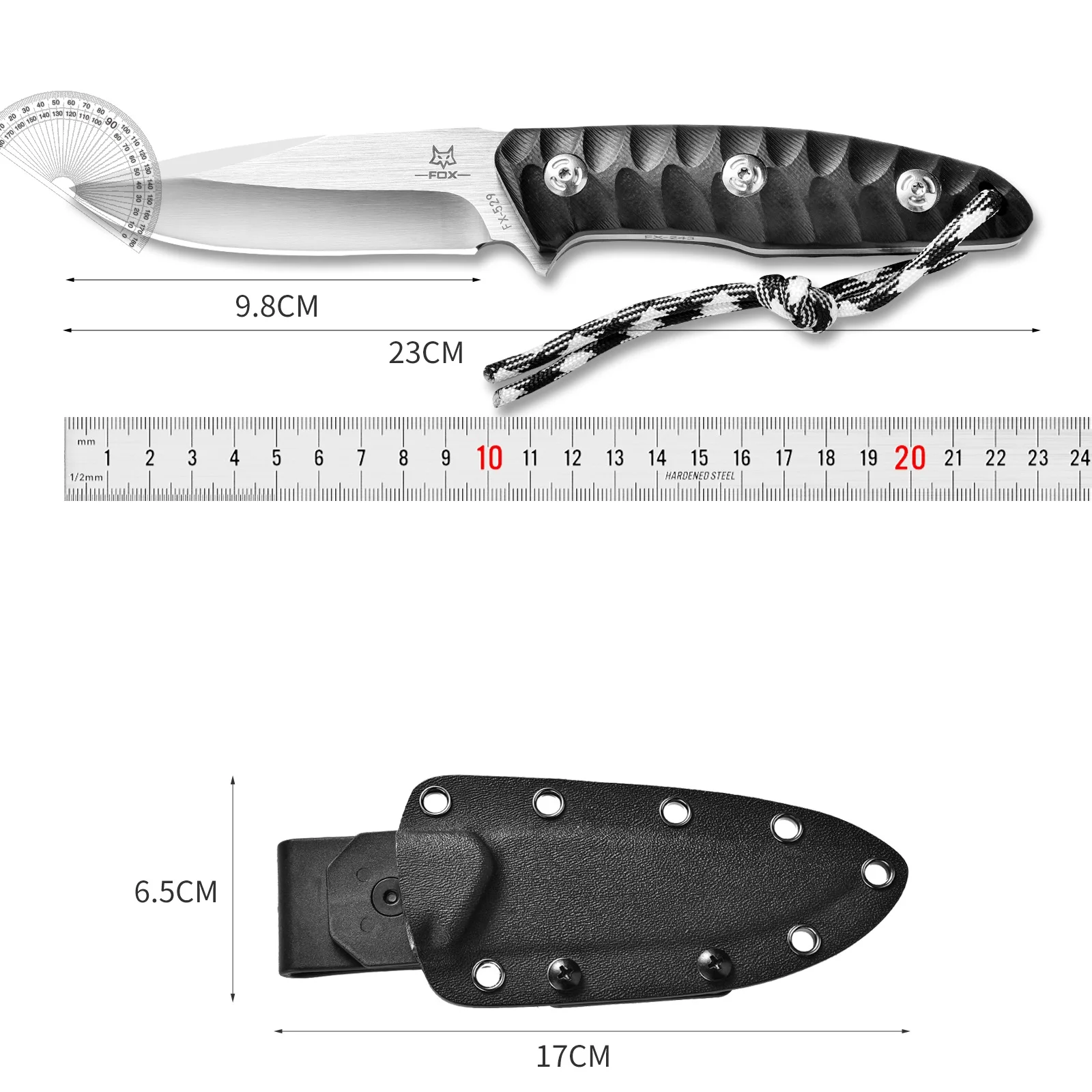 FX-529- Small Straight knife G10 Handle folding knife Outdoor camping climbing fishing emergency rescue tool Bread slicing fruit