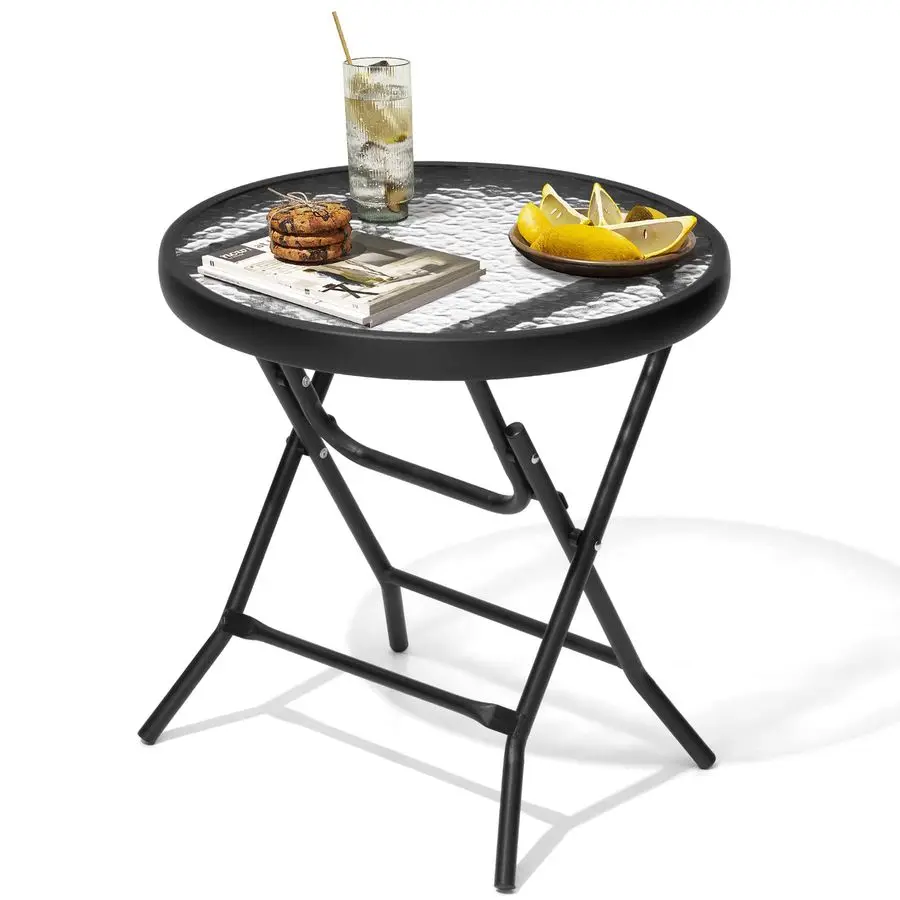 

Приставной столик для патио, всепогодный, черный, для бассейна, балкона, террасы, веранды, комплекты мебели для патио и уличная мебель