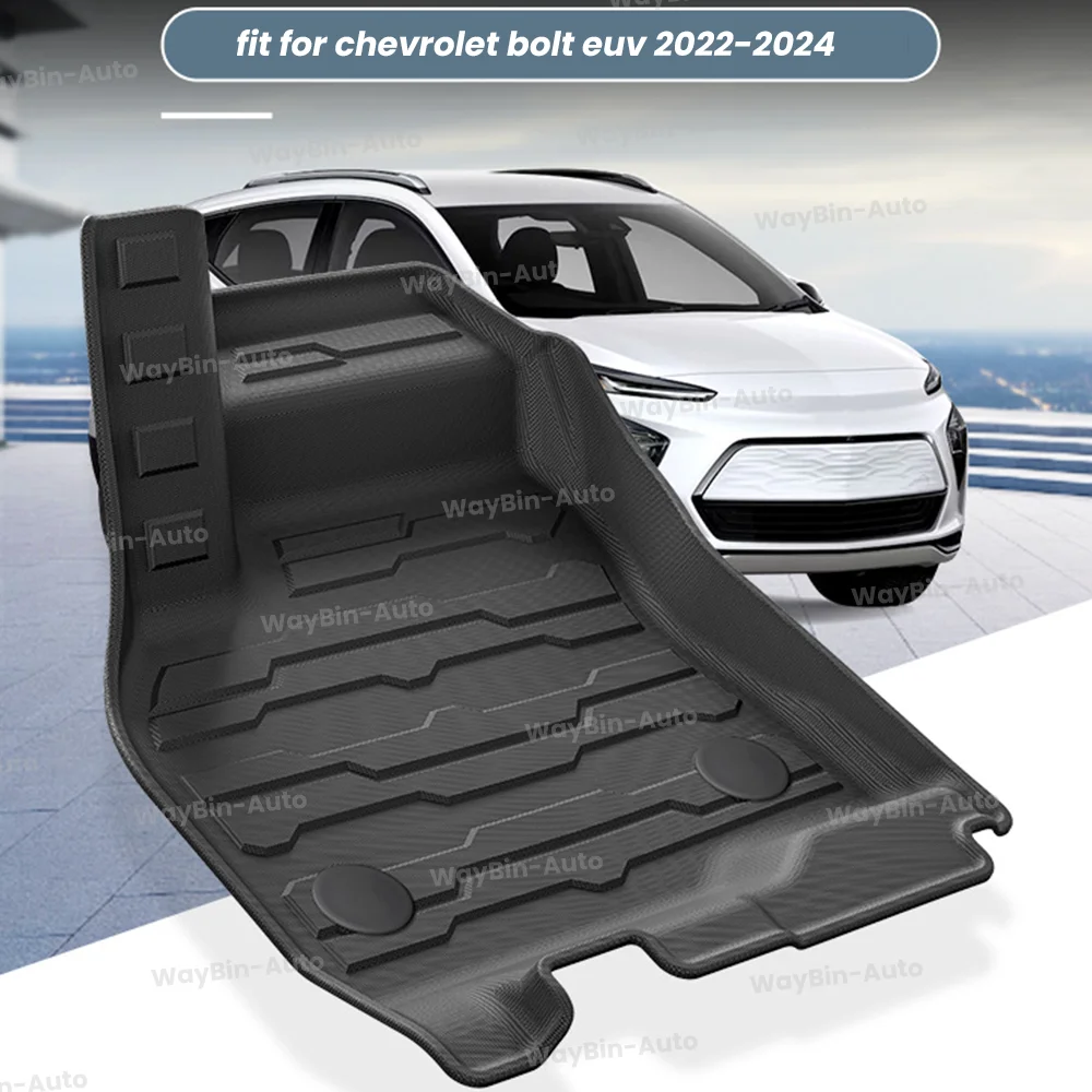 Waterproof TPE Floor Mats for Chevrolet EUV Bolt 2022-2024 Anti-Slip Pads Rear Trunk Mats Auto Interior Upgrade Accessories