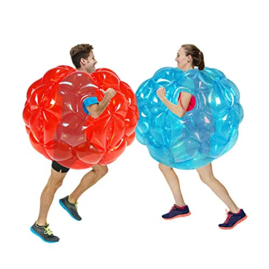 

Outdoor team gaming play sumo balls for kids PVC inflatable blue and red 36 inch diameter durable and bouncy