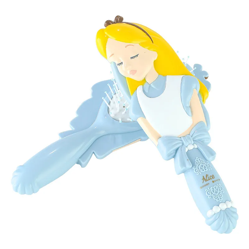 Kawaii Disney Alice in Wonderland Anime Figure Alice Air Cushion Combs Massage Comb Hair Brush Hairdressing Tool Girls Toy