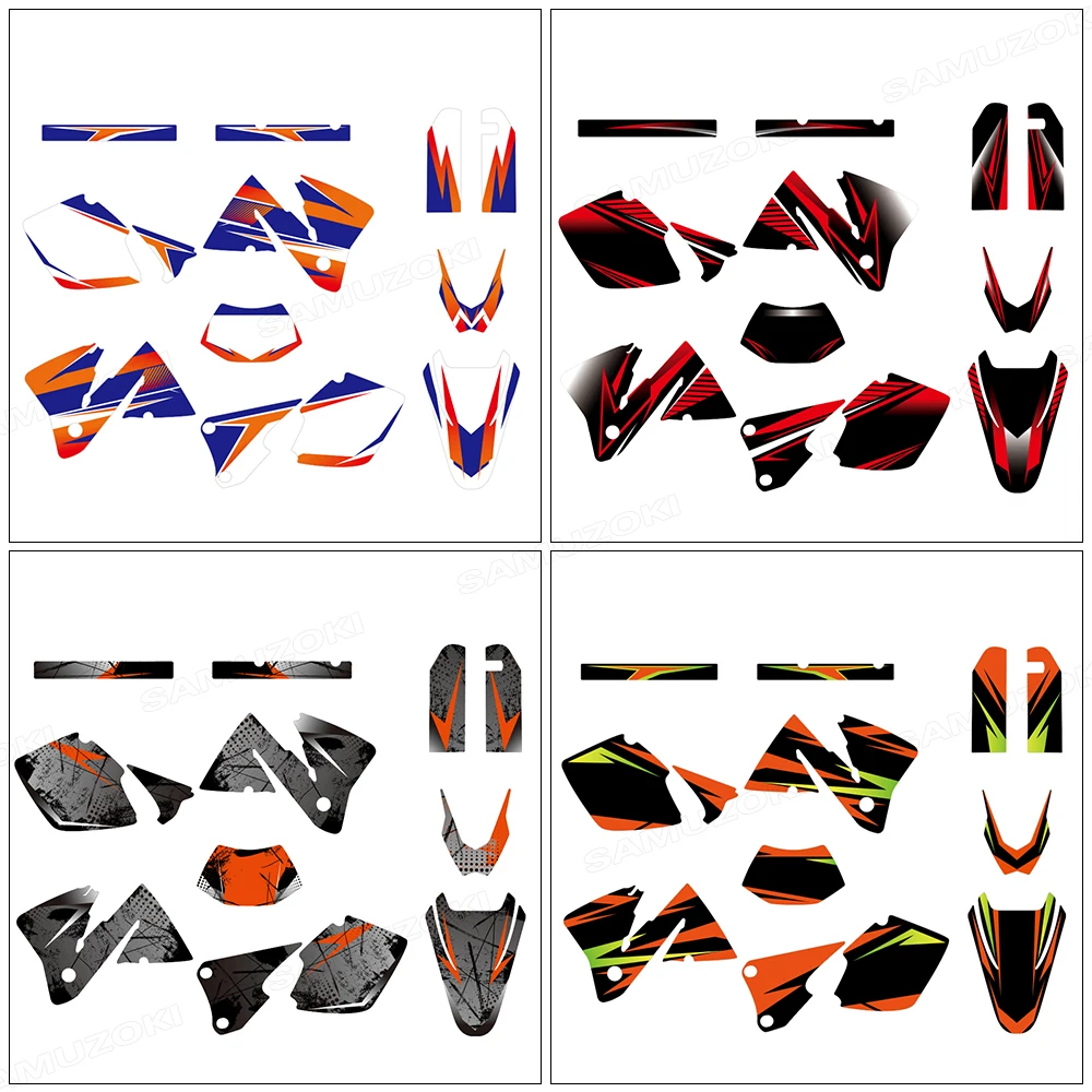 

NEW Thickened Motorcycle Graphics Background Decals Sticker Kit Fit for EXC 250 300 350 400 520 EXC-F MXC 200 300 2001 2002