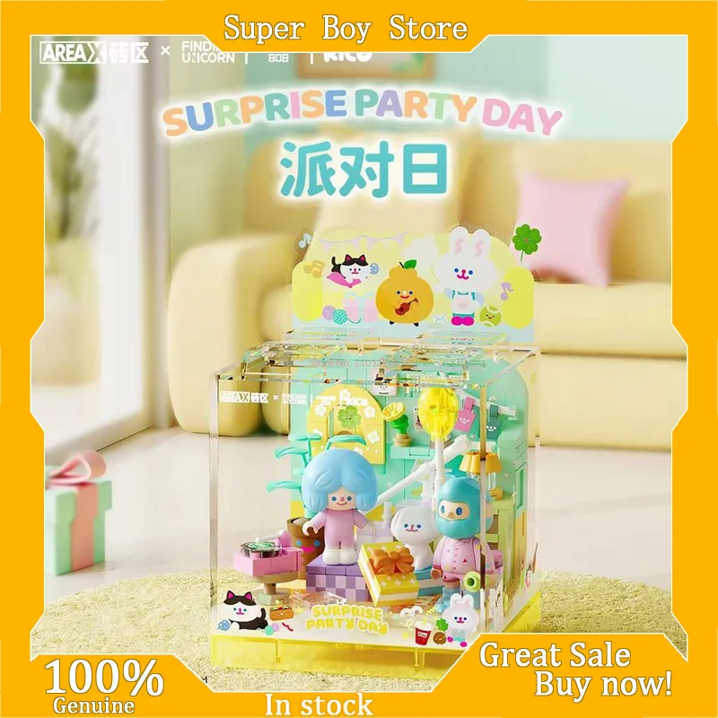 

Areax Farmer Bob Rico Leisure Holiday Series, образовательные строительные блоки, слепая коробка, игрушка, украшение для рабочего стола для детей, подарок на день рождения