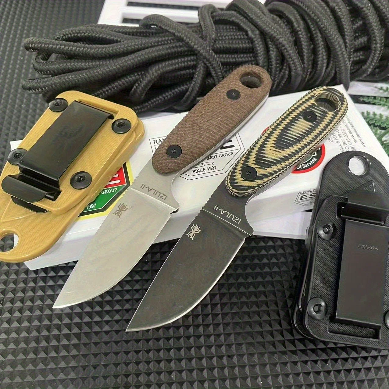 ESEE-Izula Knives - Tactical D2 Blade Outdoor Hunter Tools, Easy to Carry, Self Defense Survival Fixed Blade Knife, G10 Handles