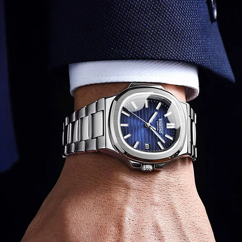 New Casual Business Movement Clock Men Luxury Watch Automatic Watches Mens Fashion Quartz Wristwatches Gifts Relogio Masculino