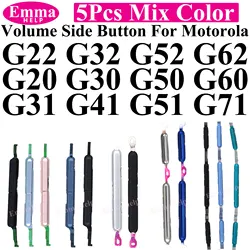 New 5set for Motorola G13 G50 S52 G60S G40Fusion G23 G20 G13 Button + Volume Side Button Replacement Part