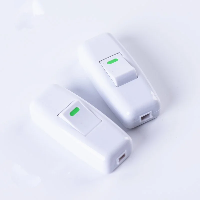 Single Control Button Switch Bedside Pillow Side 12A Switch Pure Copper Wiring White Button Switchs Cover Power Electrical Tool