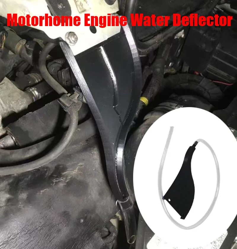 1set For Fiat,Citroen,Peugeot Motorhome Engine Water Deflector With 1m Plastic Drainage Pipe Kit Motorhome Engine Accessories