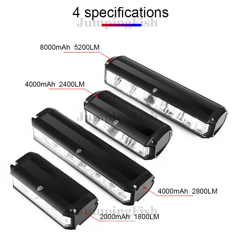 5200 Lumen Bicycle Light Front 8000mAh MTB Flashlight Bike Light Rechargeable USB 5*P90 Bicycle Headlight Bike Accessories