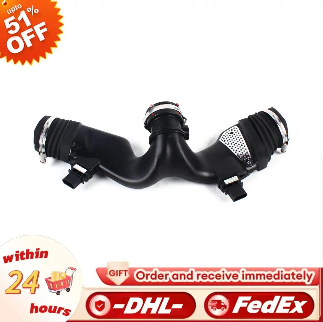 

A6420908237 A6420943497 A6420946397 Engine Air Duct Hose Assembly With Flow Mass Sensor for Mercedes Benz OM642 W211 W164 W251