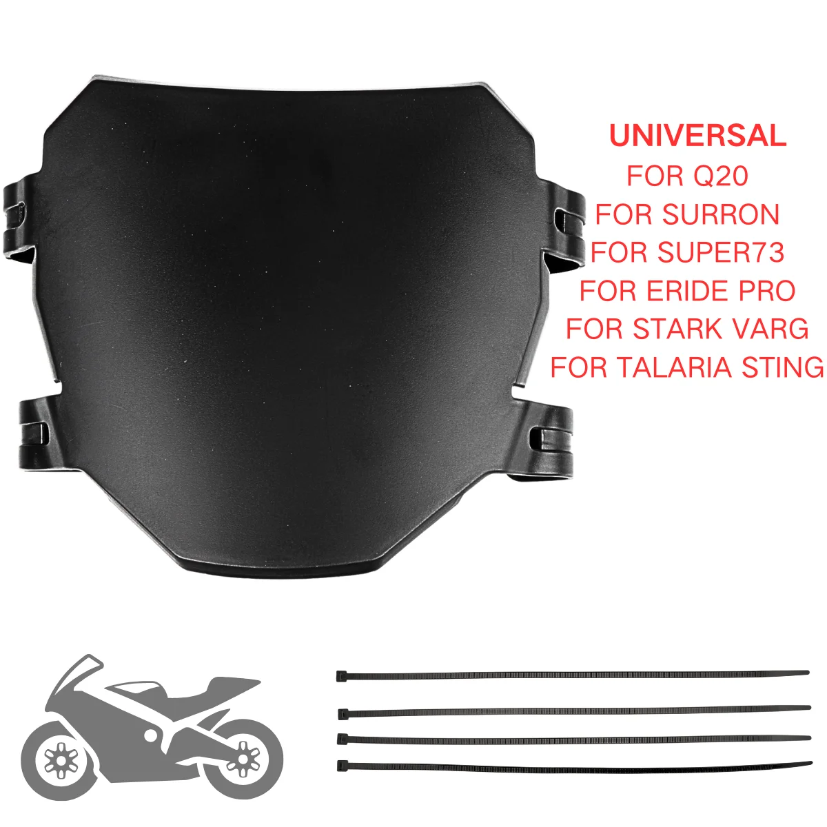 Universelles Elektrofahrrad-Nummernschild Vorderes Kennzeichen für Surron S X Motorräder für Talaria Sting Stark Varg