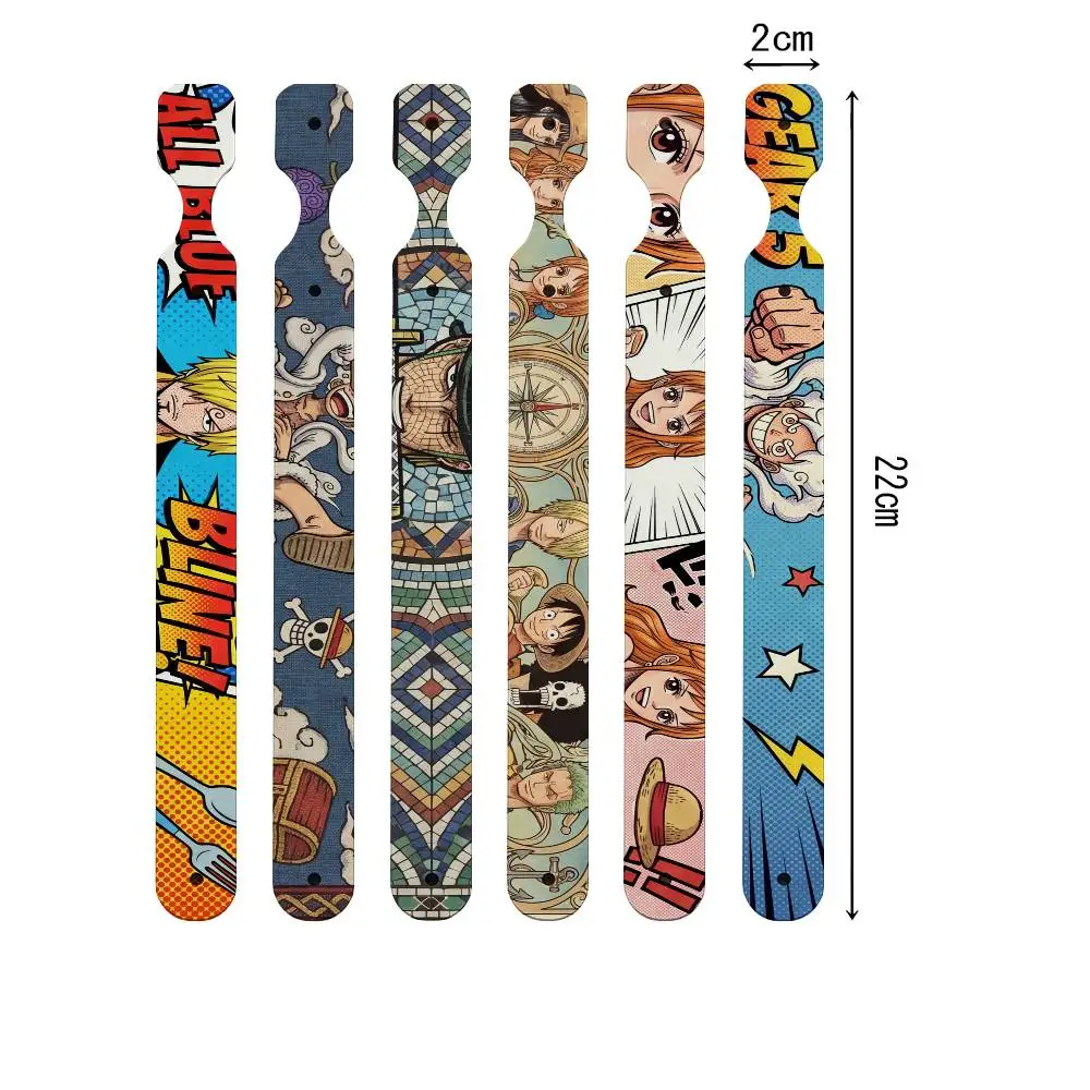 MOTORCYCLE ANIME ONE PIECE LUFFY PU Leather Keychain Minimalist Key Holder Durable Key Organizer Car Keys Bag Accessories