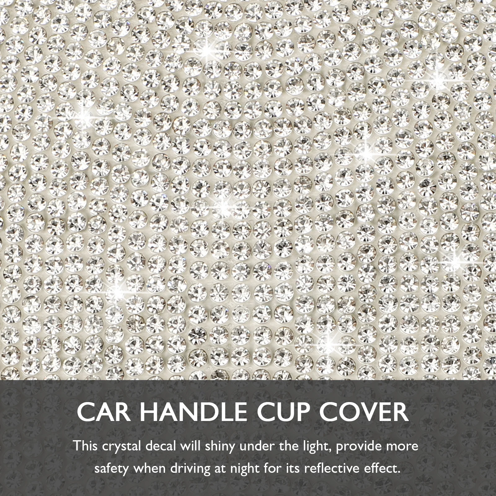 

2pcs Car Door Handle Stickers Crystal Rhinestone Decals Scratch Protector Reflective Auto Decor Car Bowl Accessories