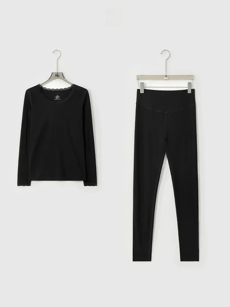 

Ультрамягкий, приятный для кожи комплект с кружевной отделкой и эластичной тканью ME【Beau Skin Clothes Set】MESA4860 Зимняя домашняя одежда для женщин